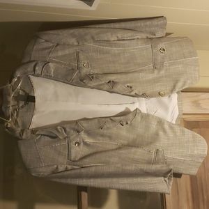 Linen blazer with 3/4 sleeves by WHBM